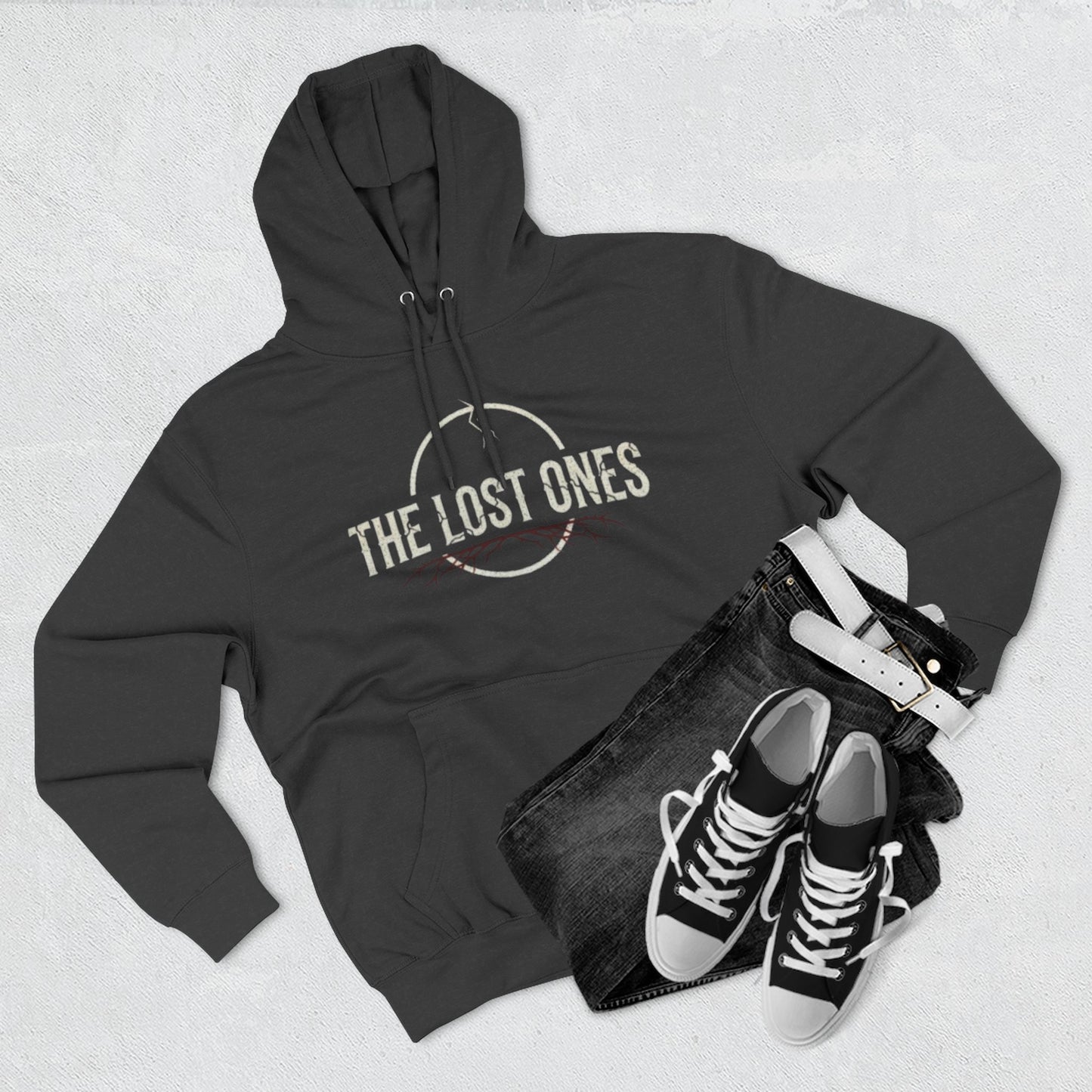 Skull Band Hoodie "The Lost Ones" - Gothic Rock Fleece Pullover