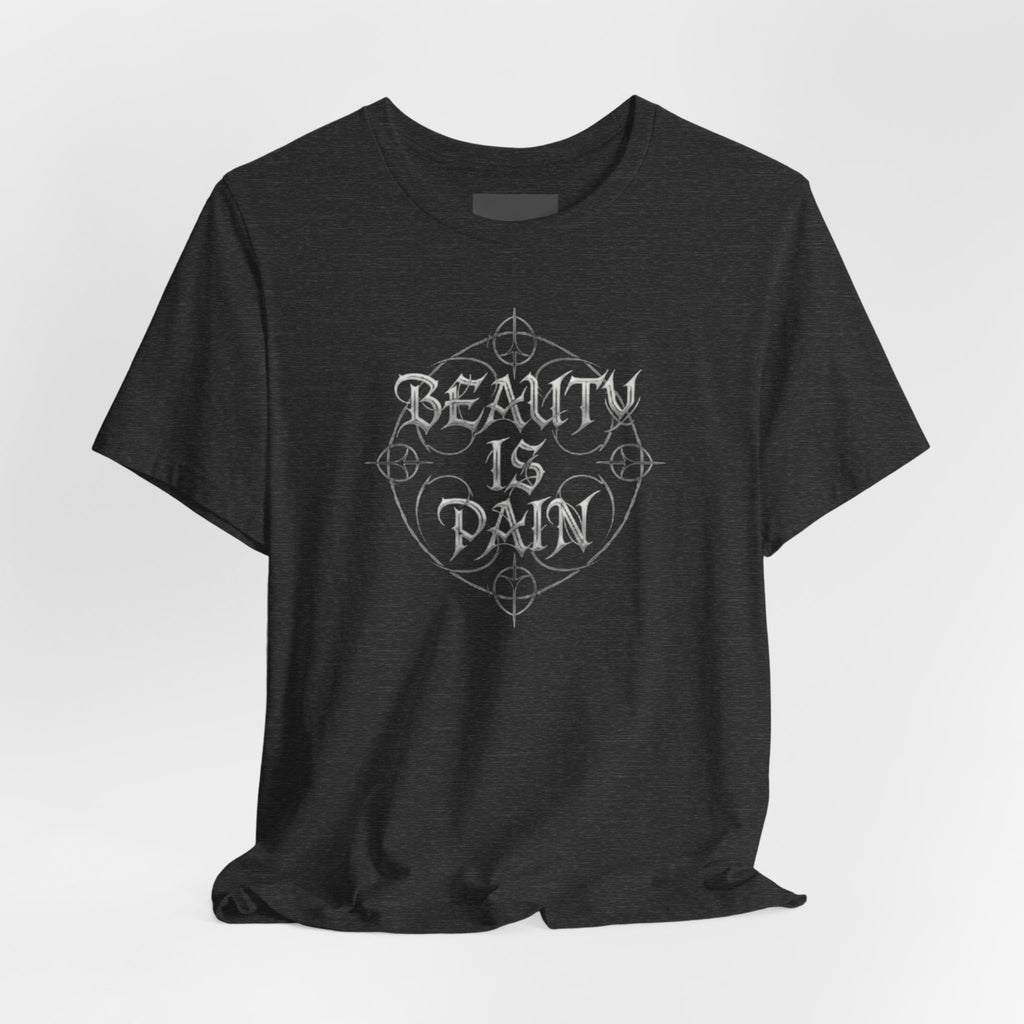 Medusa Portrait Tee — "Beauty Is Pain" Gothic Graphic T‑Shirt