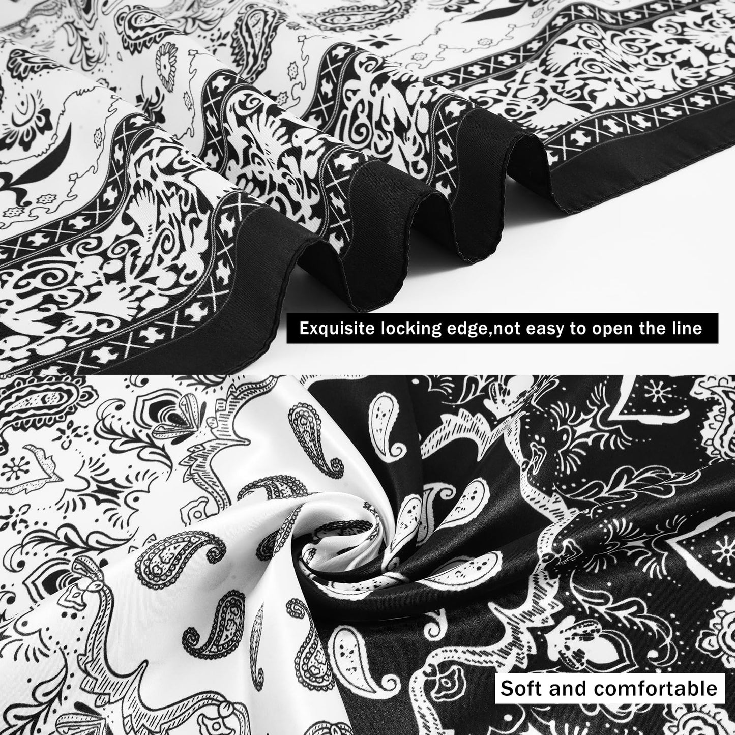 Black and White Bandana Paisley
