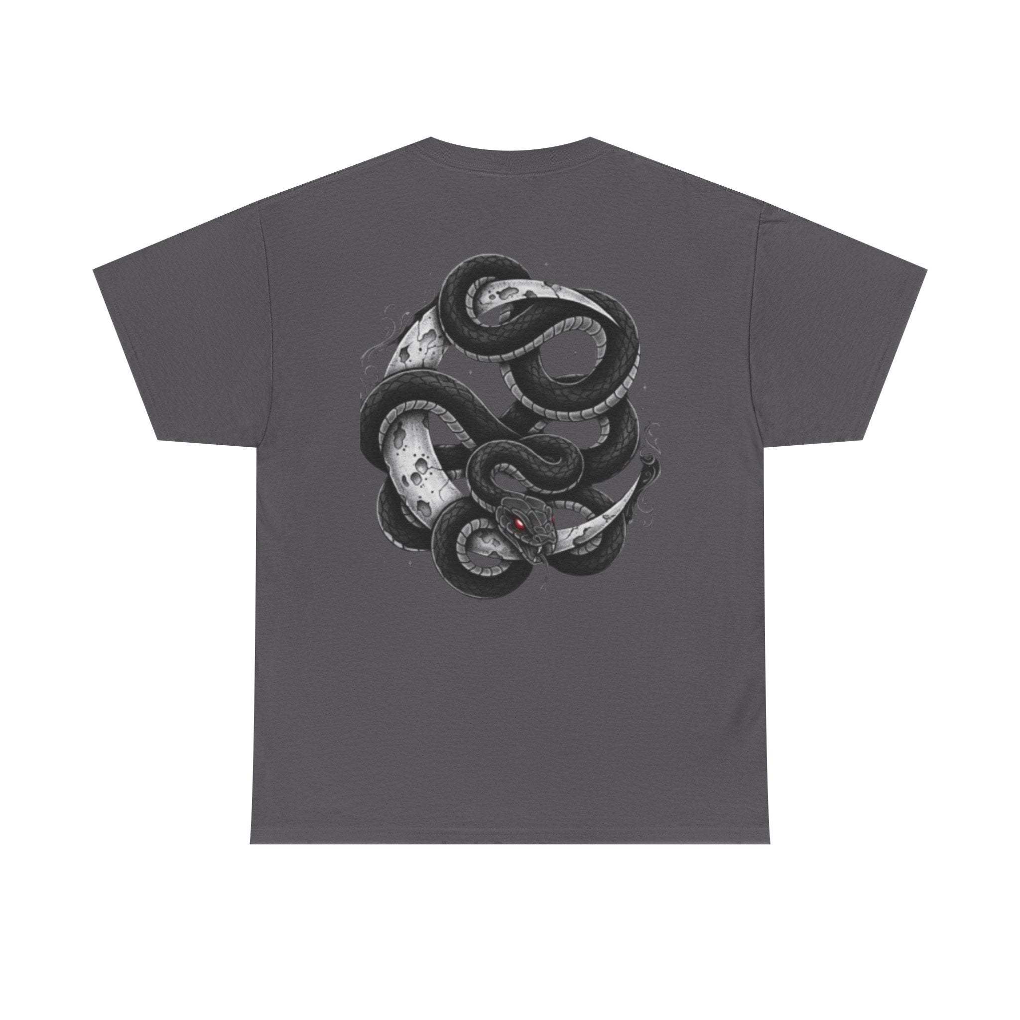 Trust No Light Snake Graphic Tee — Gothic Black T-Shirt with Dripping Text