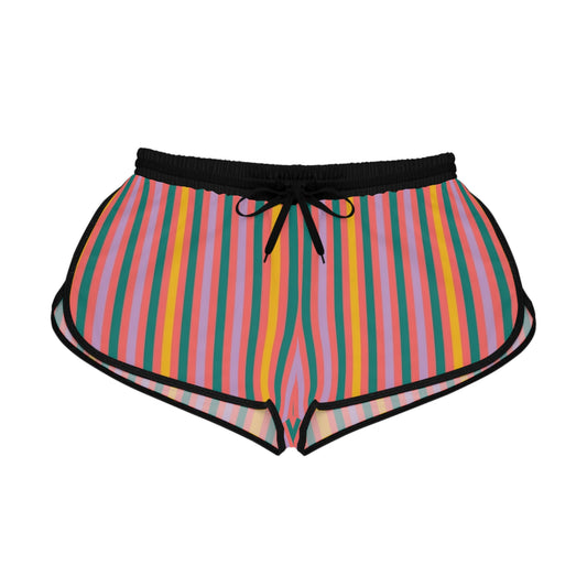 Glued To The Couch Retro Striped Shorts