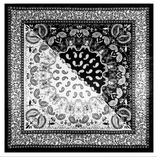 Black and White Bandana Paisley