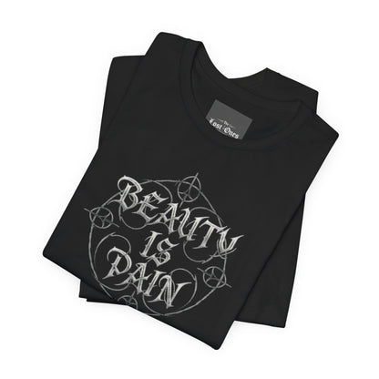 Medusa Portrait Tee — "Beauty Is Pain" Gothic Graphic T‑Shirt