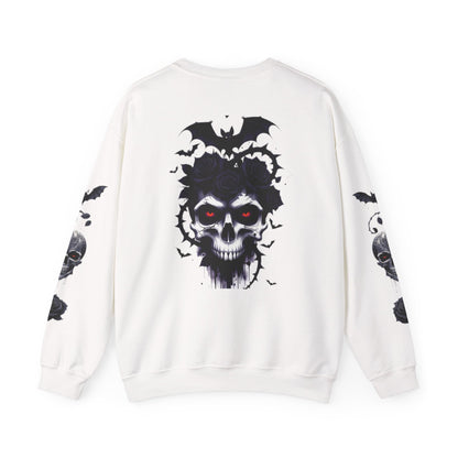Crewneck Sweatshirt — "The Lost Ones" Gothic Skull & Bats Pullover