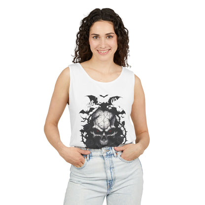 Skull & Bats Tank Top — Gothic Horror Graphic