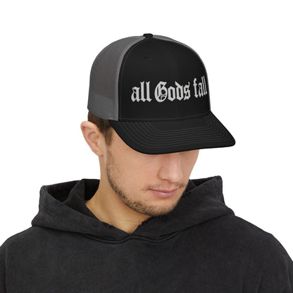 Trucker Cap — "all Gods fall" Gothic Snapback
